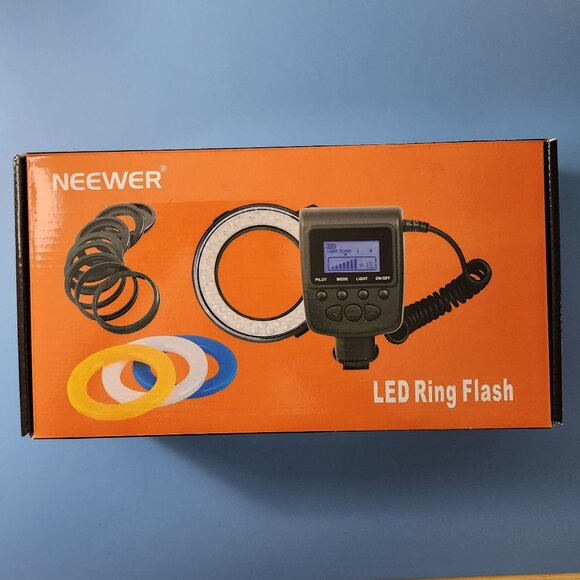 Neewer LED Ring Flash Photography Macro Light LCD Display DSLR - Picture 1 of 8
